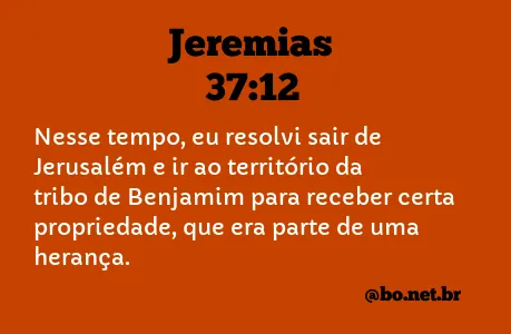 Jeremias 37:12 NTLH