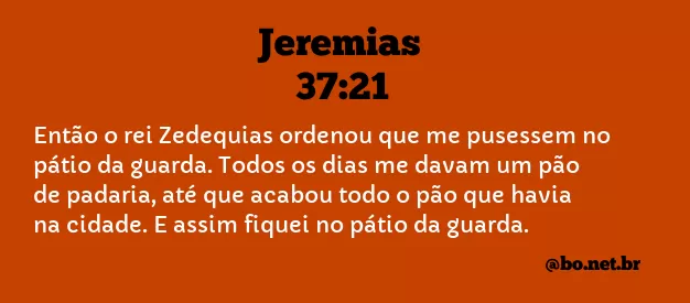 Jeremias 37:21 NTLH