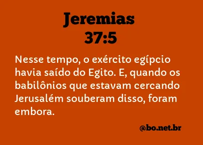 Jeremias 37:5 NTLH