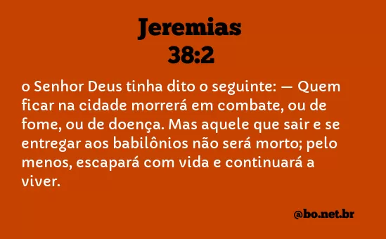 Jeremias 38:2 NTLH