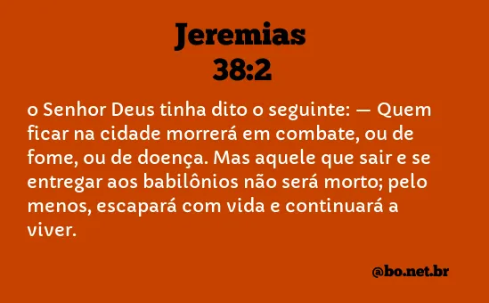 Jeremias 38:2 NTLH