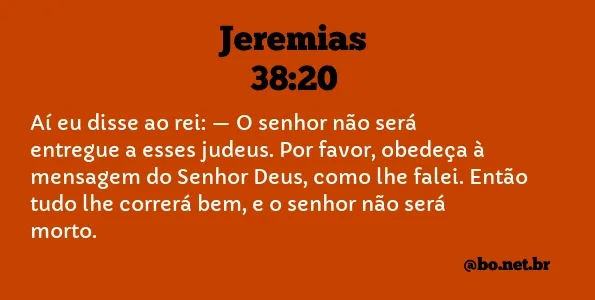 Jeremias 38:20 NTLH