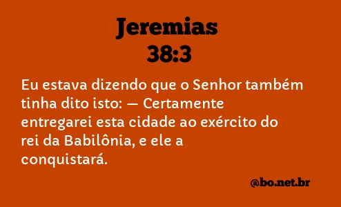 Jeremias 38:3 NTLH