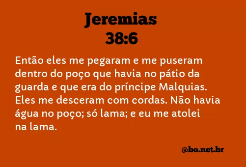 Jeremias 38:6 NTLH