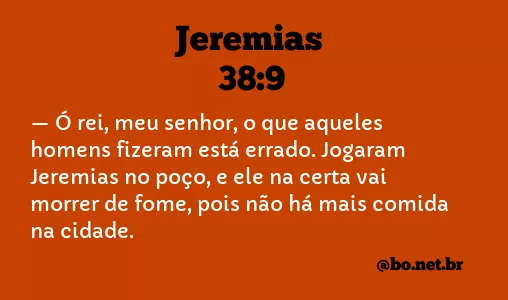 Jeremias 38:9 NTLH