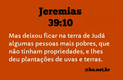 Jeremias 39:10 NTLH