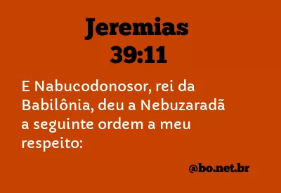 Jeremias 39:11 NTLH