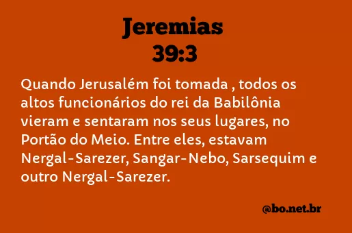 Jeremias 39:3 NTLH