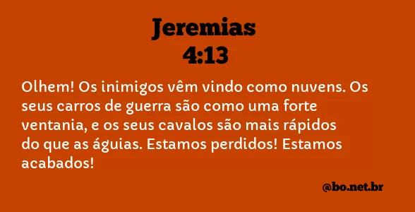 Jeremias 4:13 NTLH