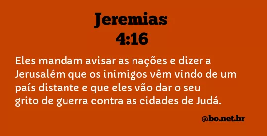 Jeremias 4:16 NTLH