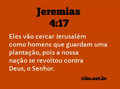 Jeremias 4:17 NTLH