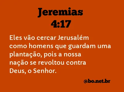 Jeremias 4:17 NTLH