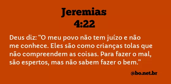 Jeremias 4:22 NTLH