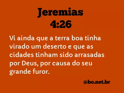 Jeremias 4:26 NTLH