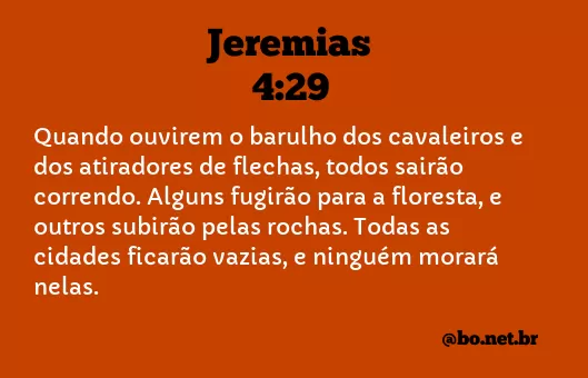 Jeremias 4:29 NTLH