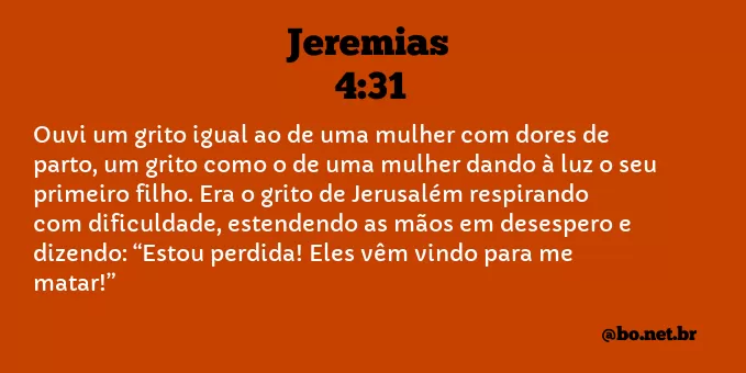 Jeremias 4:31 NTLH