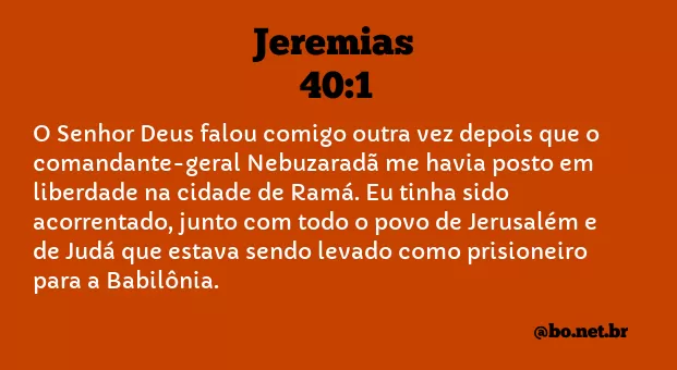 Jeremias 40:1 NTLH