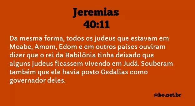 Jeremias 40:11 NTLH