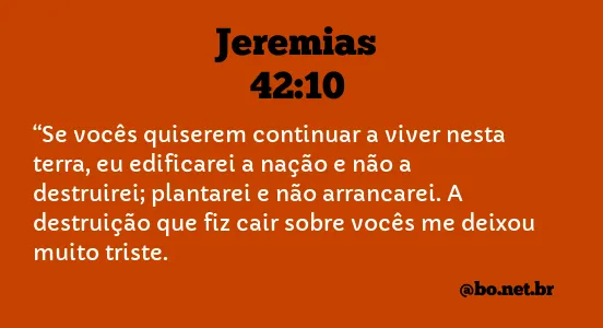 Jeremias 42:10 NTLH