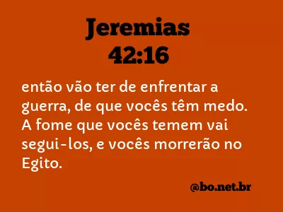 Jeremias 42:16 NTLH