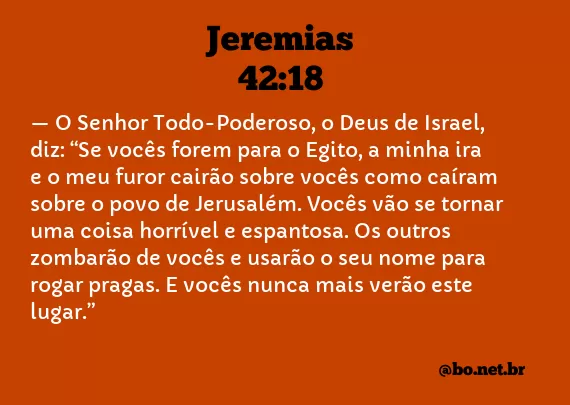 Jeremias 42:18 NTLH