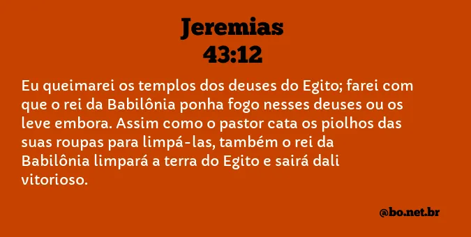 Jeremias 43:12 NTLH