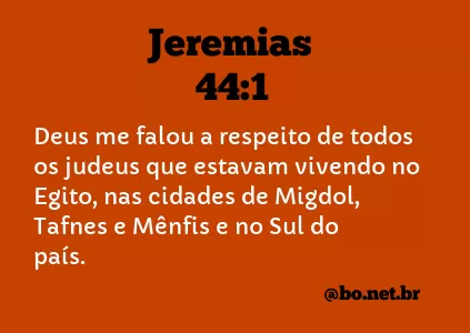 Jeremias 44:1 NTLH