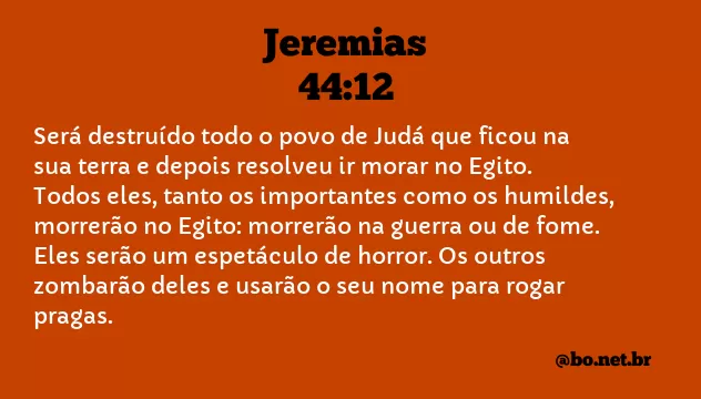Jeremias 44:12 NTLH