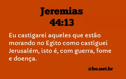Jeremias 44:13 NTLH