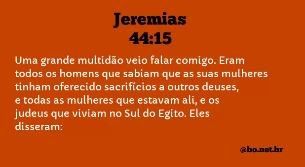 Jeremias 44:15 NTLH