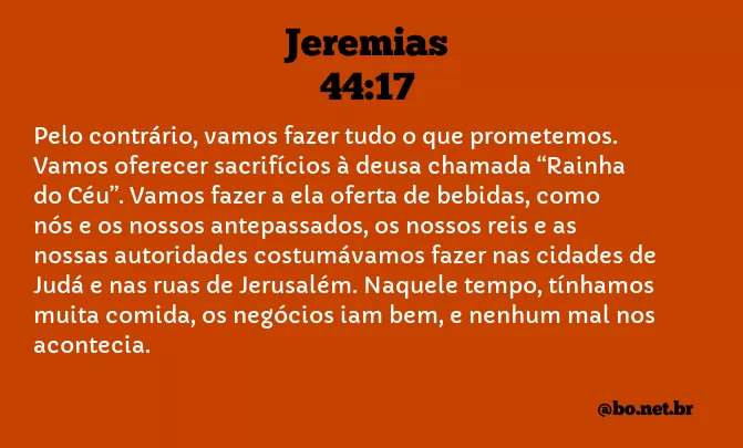 Jeremias 44:17 NTLH