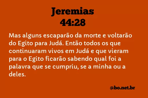 Jeremias 44:28 NTLH
