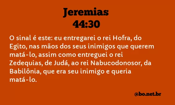 Jeremias 44:30 NTLH