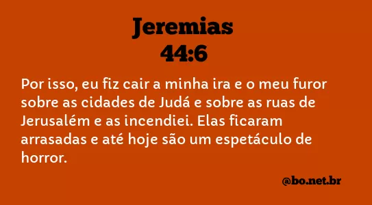 Jeremias 44:6 NTLH