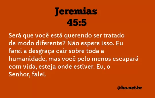 Jeremias 45:5 NTLH