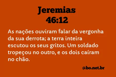Jeremias 46:12 NTLH