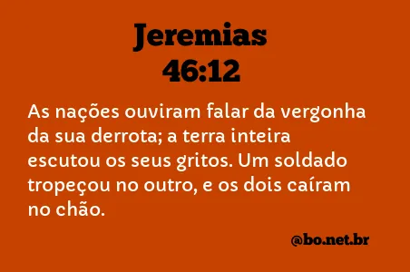 Jeremias 46:12 NTLH