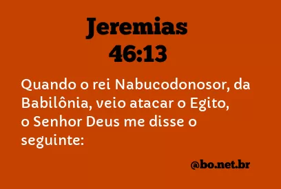 Jeremias 46:13 NTLH