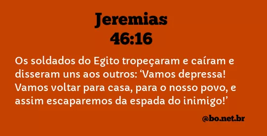 Jeremias 46:16 NTLH