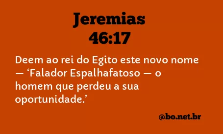 Jeremias 46:17 NTLH