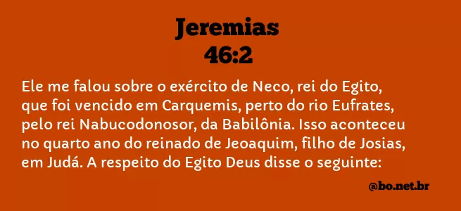 Jeremias 46:2 NTLH