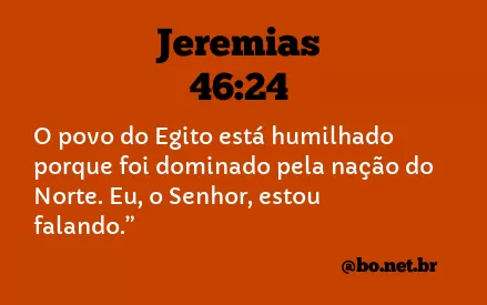 Jeremias 46:24 NTLH