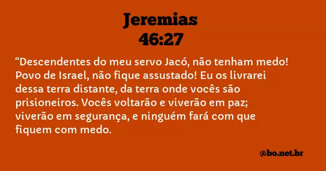 Jeremias 46:27 NTLH