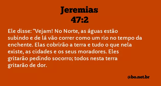 Jeremias 47:2 NTLH
