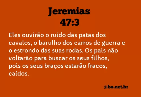 Jeremias 47:3 NTLH