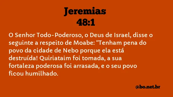 Jeremias 48:1 NTLH