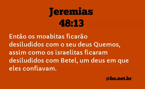 Jeremias 48:13 NTLH