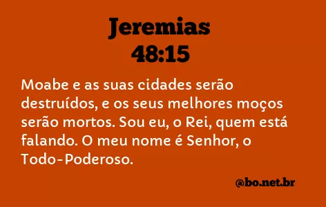 Jeremias 48:15 NTLH