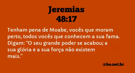 Jeremias 48:17 NTLH
