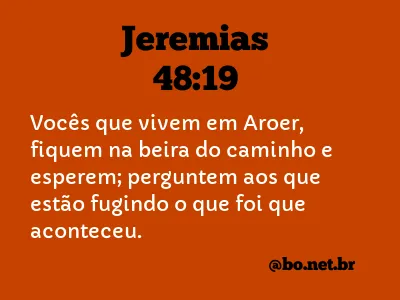 Jeremias 48:19 NTLH